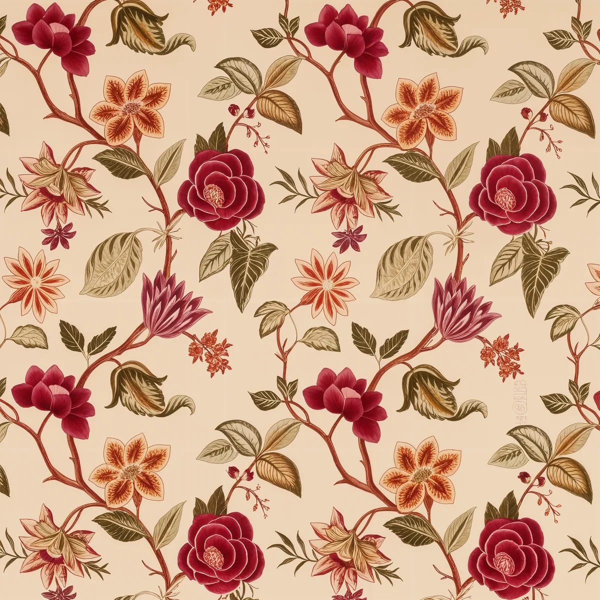 Textile print rebuilt thread by thread